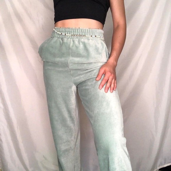 Zara Velvet Jogger Trousers - Picture 4 of 4